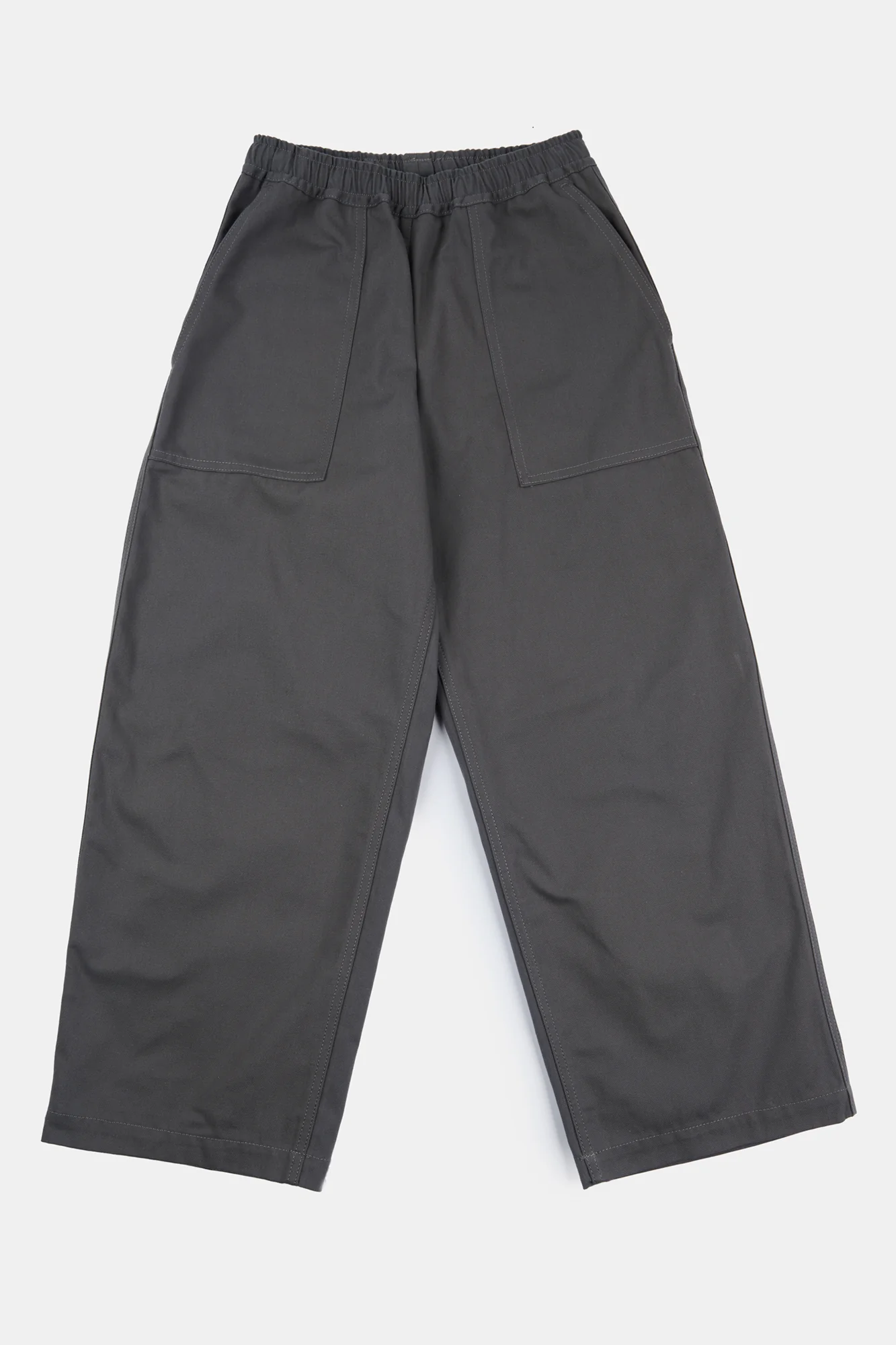 Camerawoman Drawstring Tapered Cotton Canvas Trousers - Charcoal - Image 5