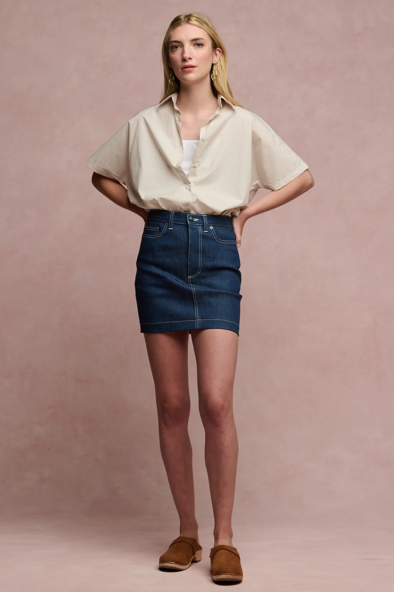 Women's Charlie Denim Mini Skirt - Blue - Image 3