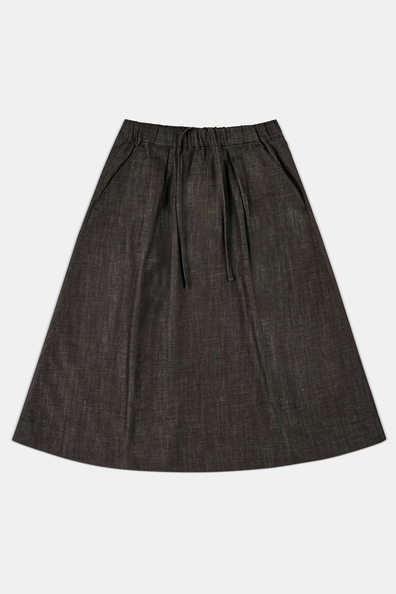 Lottie Full Denim Skirt - Black - Image 6