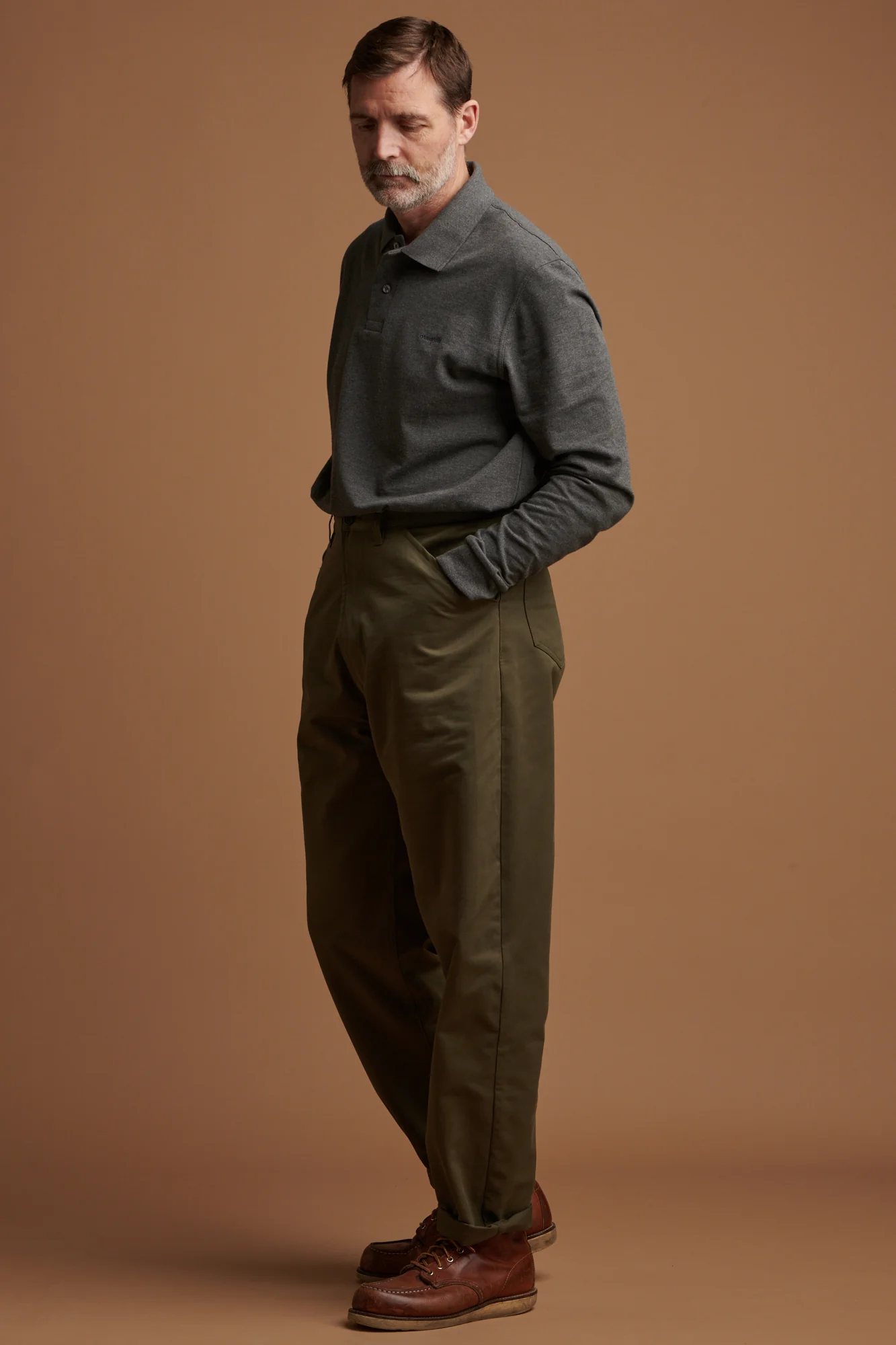 Mens Chore Trousers - Olive - Image 4