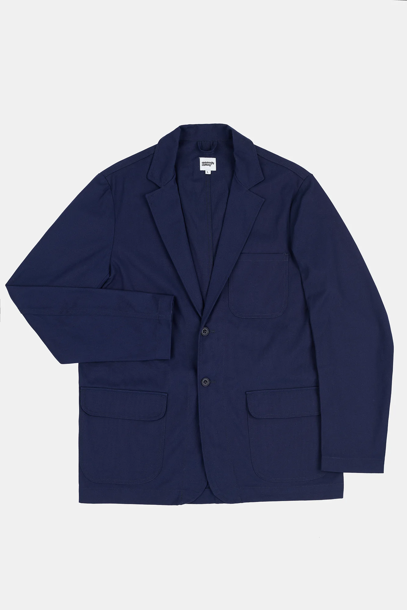 Men's James Single Breasted Canvas Blazer - Navy - Image 6
