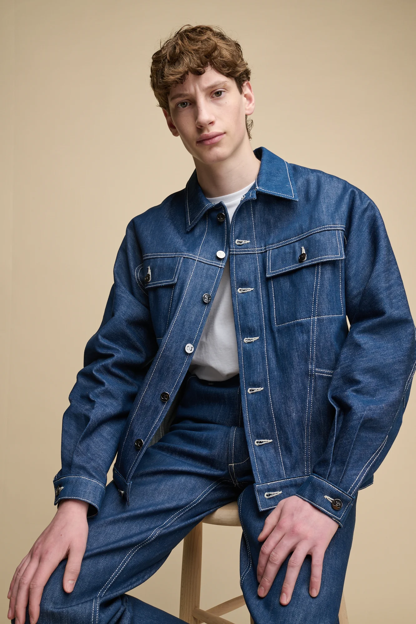 Men's Joe Denim Jacket - Blue - Image 3