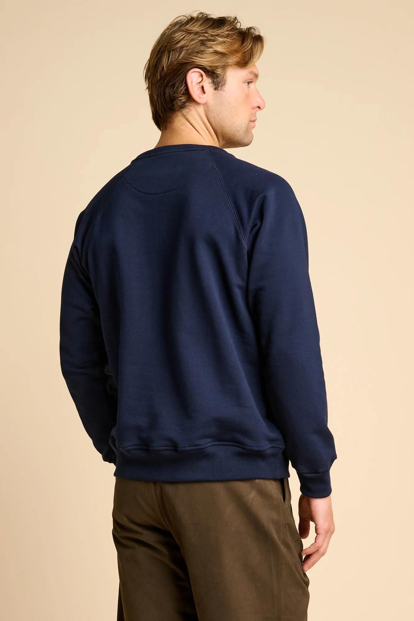 Men's Long Fit Raglan Sweatshirt PF - Navy - Image 2