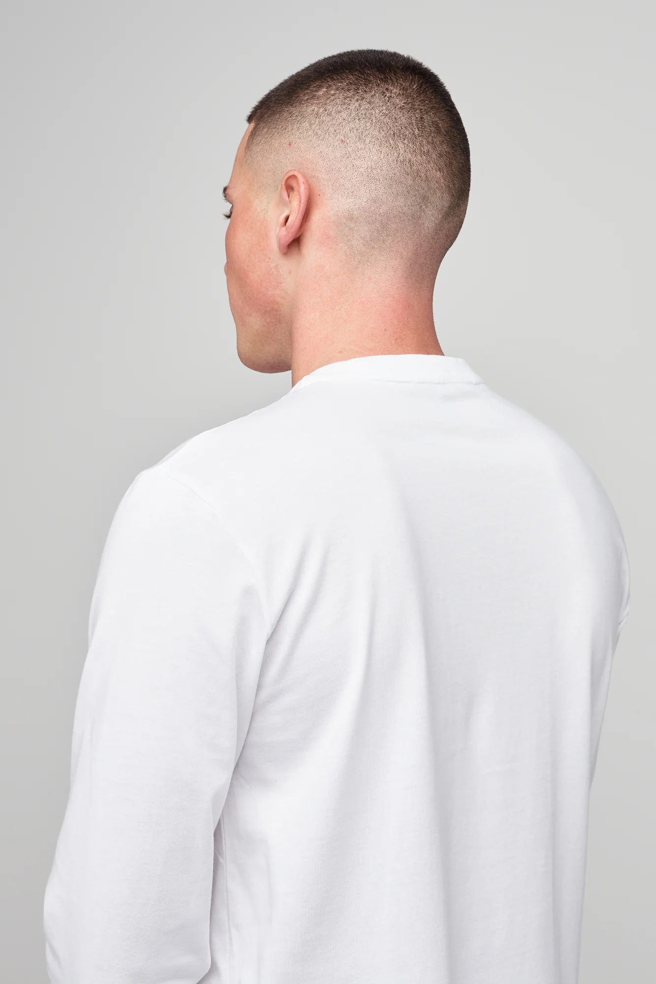 Men's Long Sleeve T Shirt Plastic Free - White - Image 2