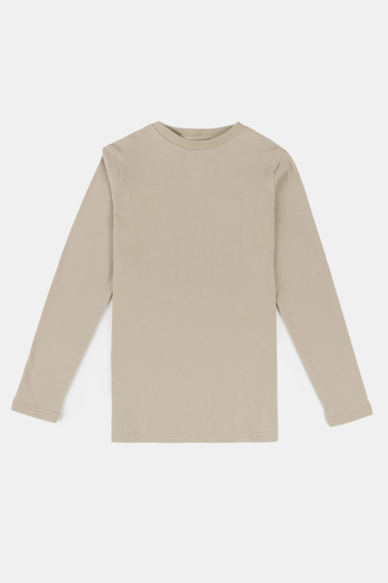 Mens Plastic Free Long Sleeve T Shirt - Stone - Image 4