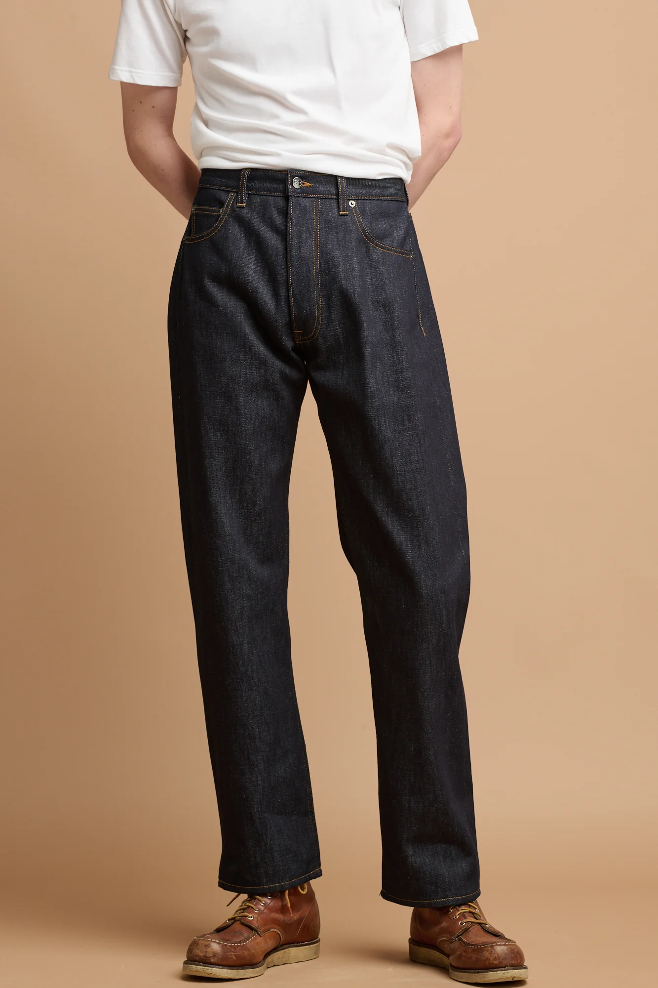 Men's Selvedge Loose Fit Button Fly Arran Jean-Ind
