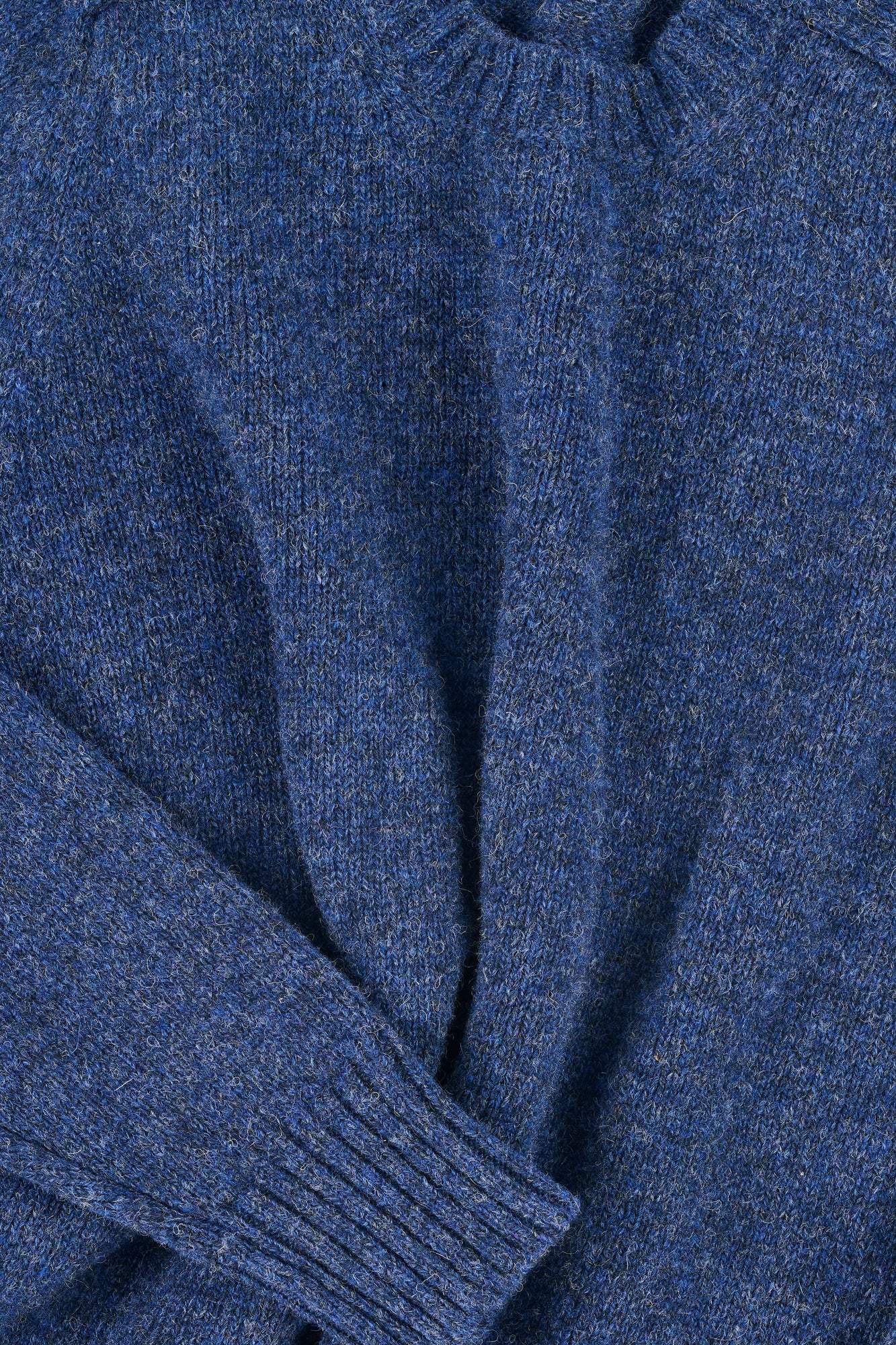 Men's Shetland Jumper - Denim Dark - Image 7