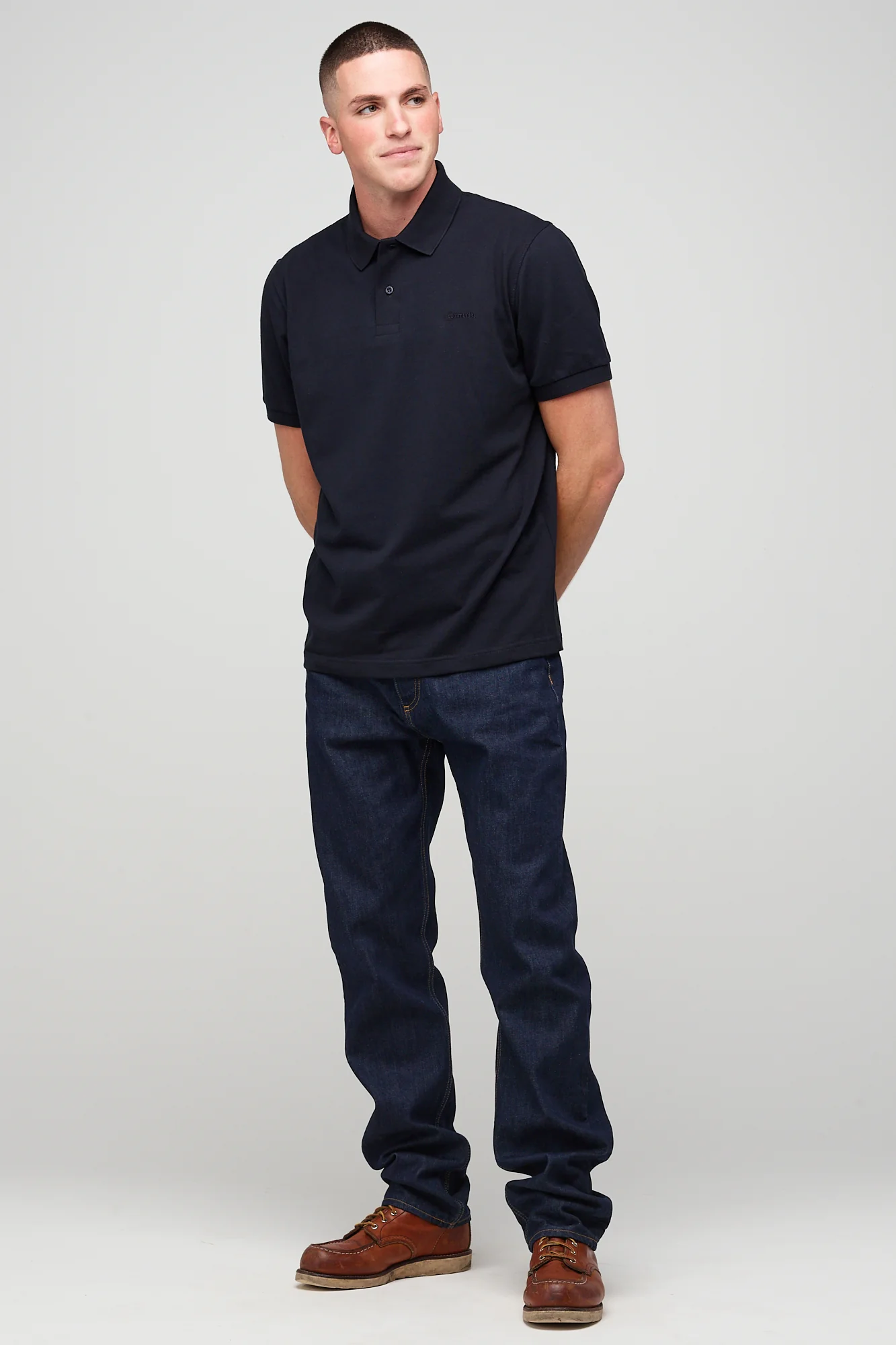 Men's Short Sleeve Polo Shirt - Navy - Image 6