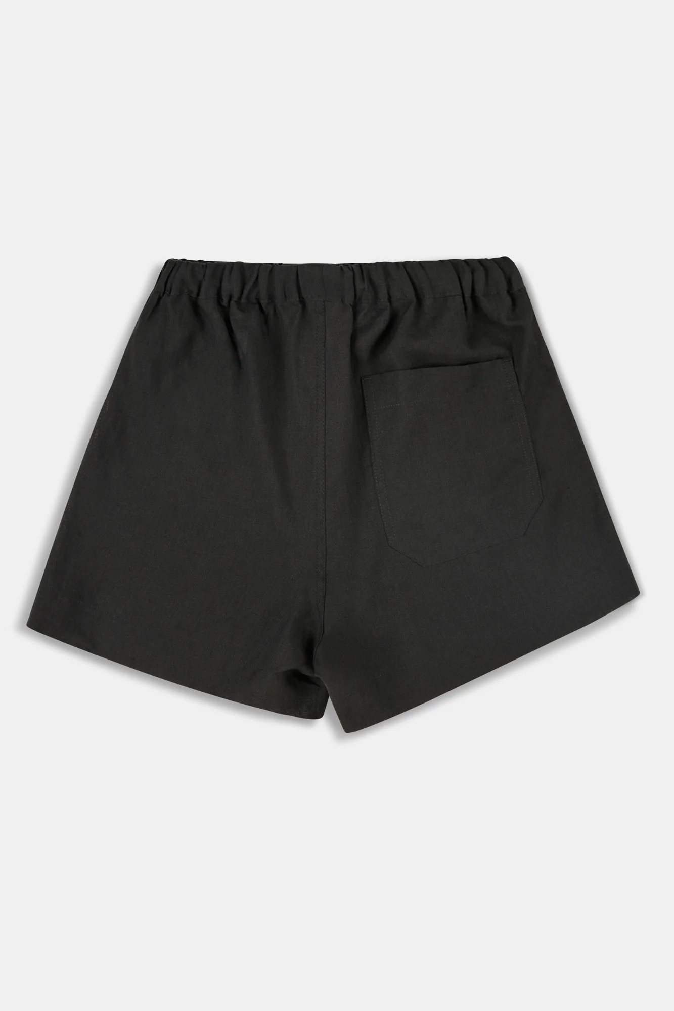 Patsy Pull Up Linen Shorts - Black - Image 8