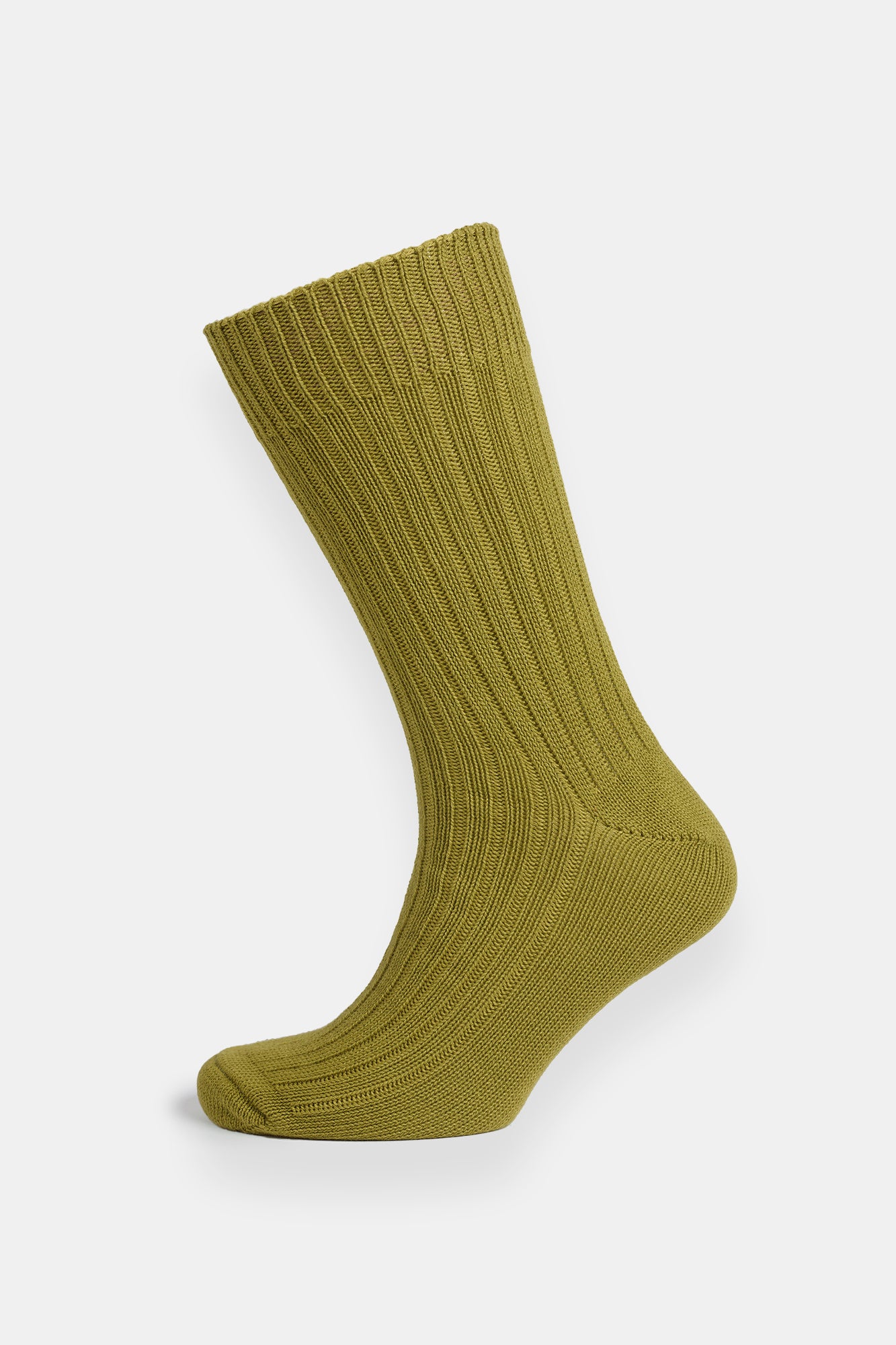 Premium Cotton Sock Rib - Olive