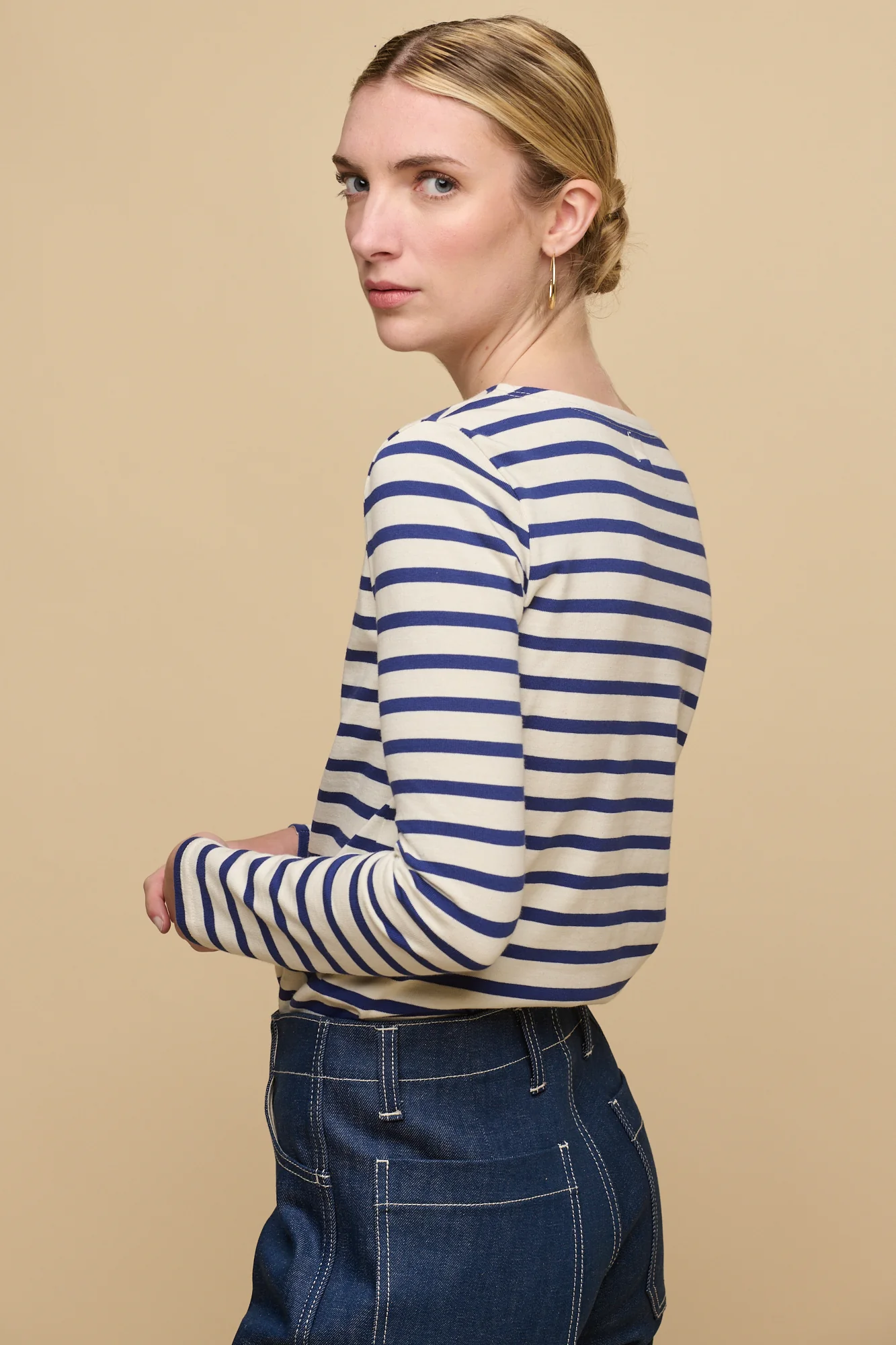 Women's Breton - Ecru/Bright Blue - Image 3