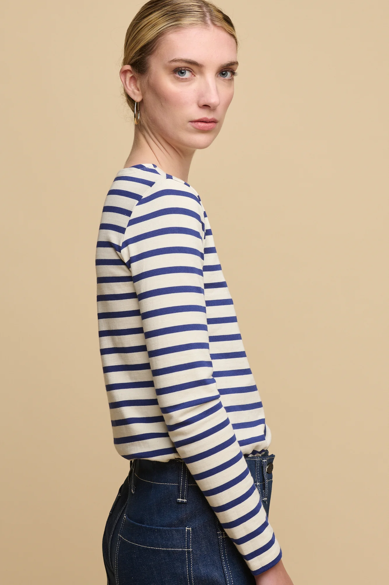 Women's Breton - Ecru/Bright Blue - Image 4