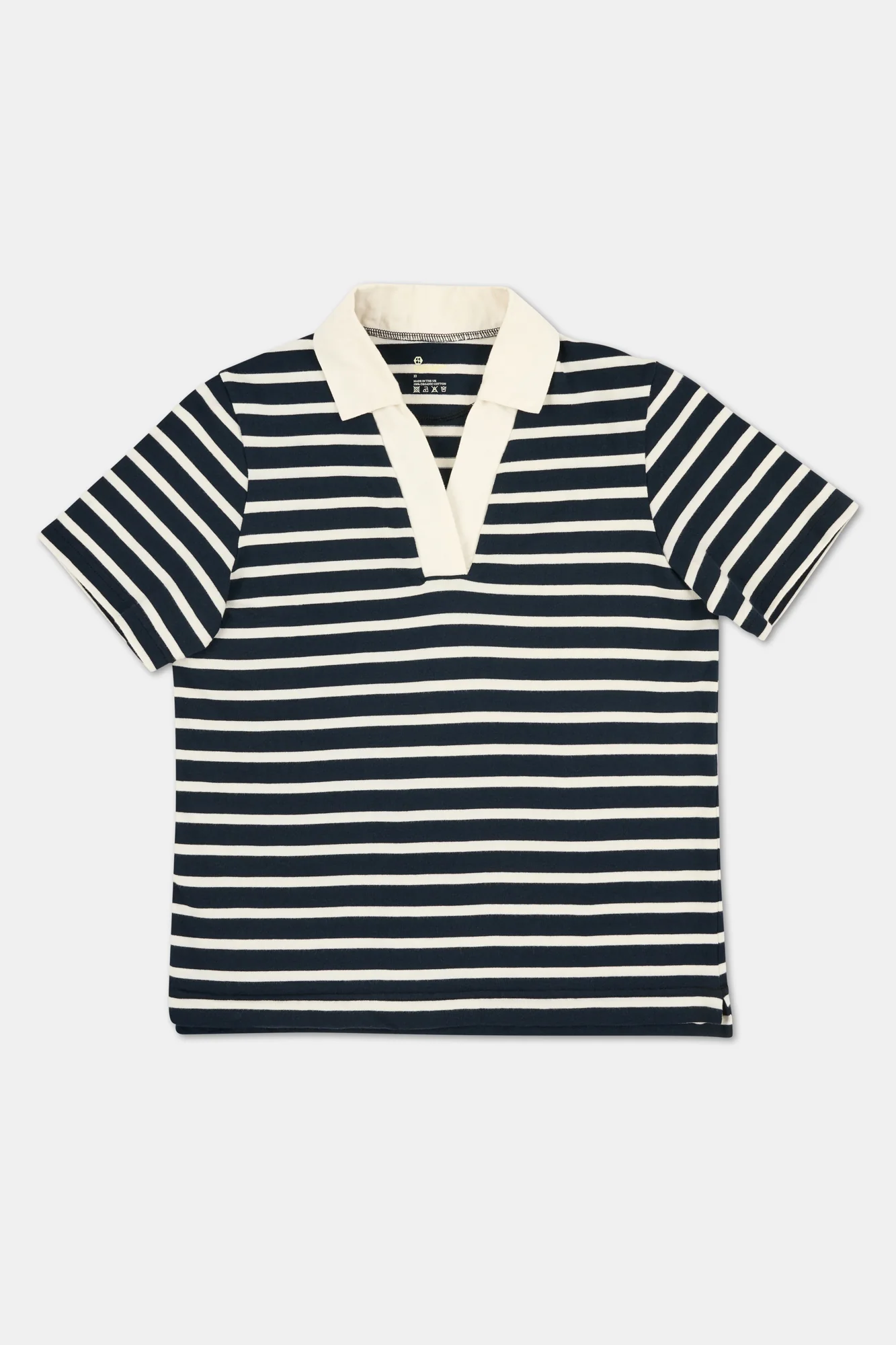 WOMENS BRETON GYM TOP - NAVY/ECRU - Image 6
