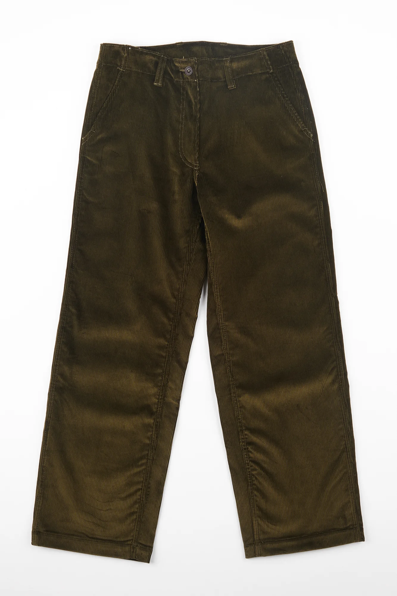 Women's Corduroy Work Trousers - Olive - Image 6