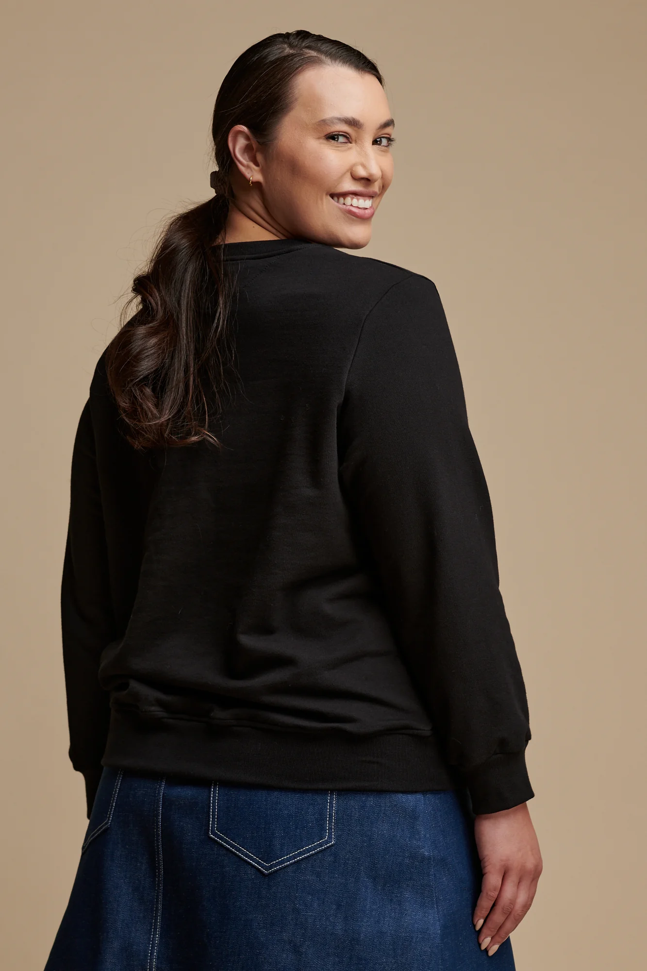 Women's Sweatshirt - Black - Image 2