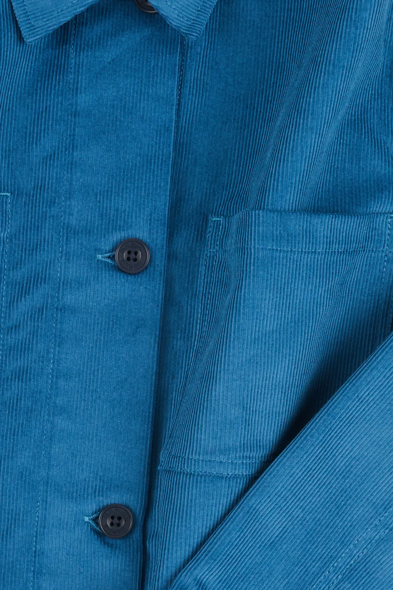 Womens Elena Corduroy Overshirt - Teal - Image 6