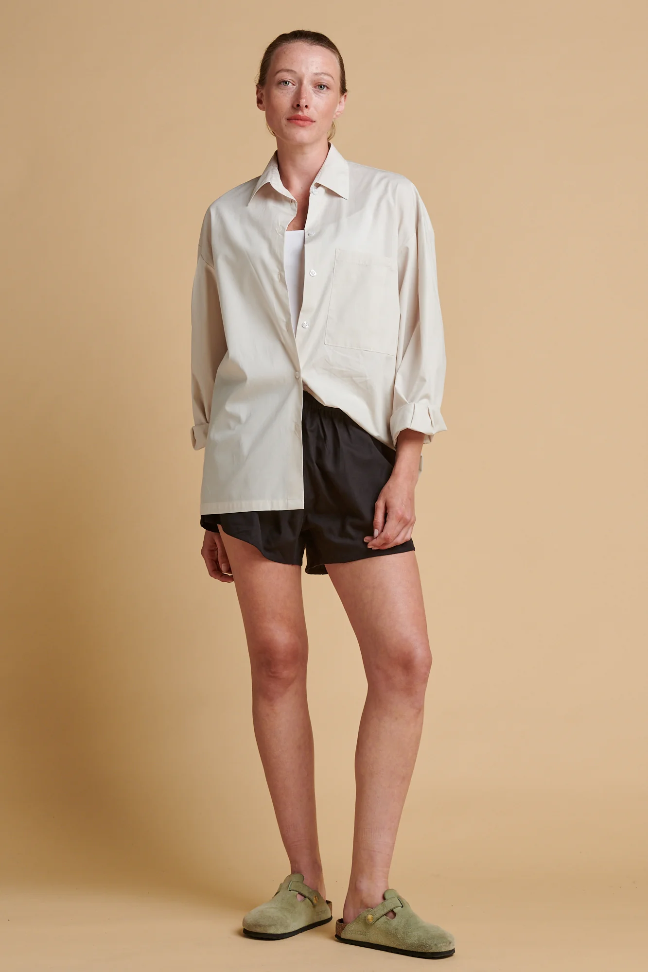 Women's Esme Long Sleeve Shirt - Stone - Image 3