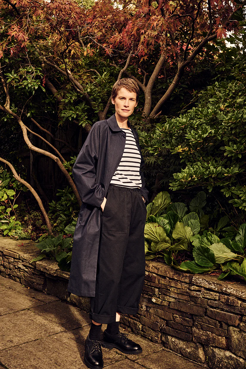 Women's Frances Belted Raglan Raincoat - Navy