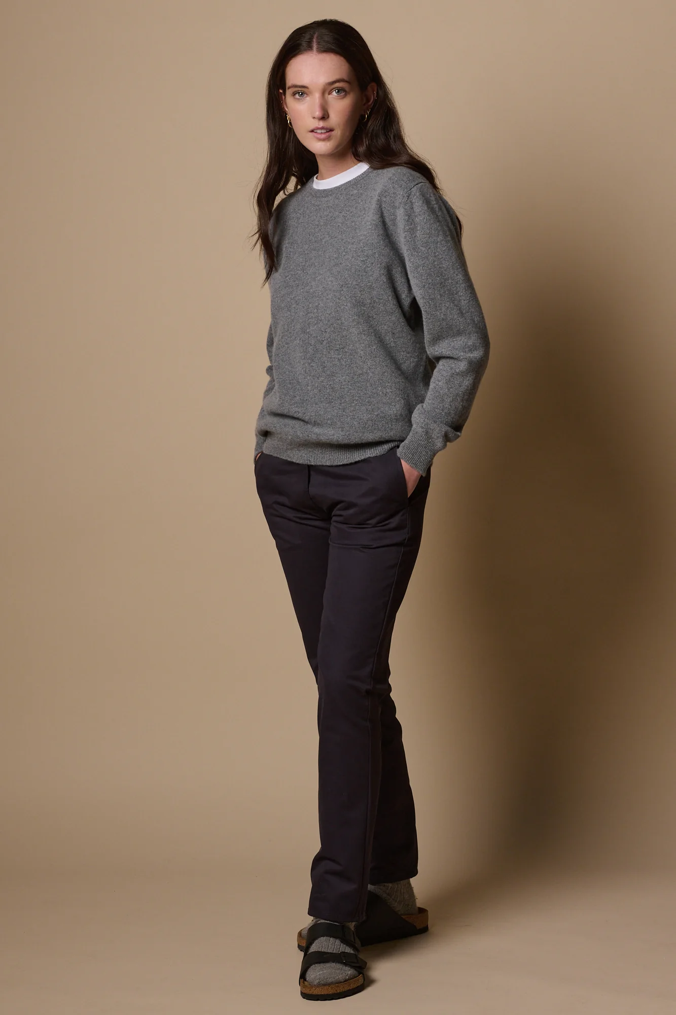 Women's Heavyweight Slim Chino - Navy - Image 3