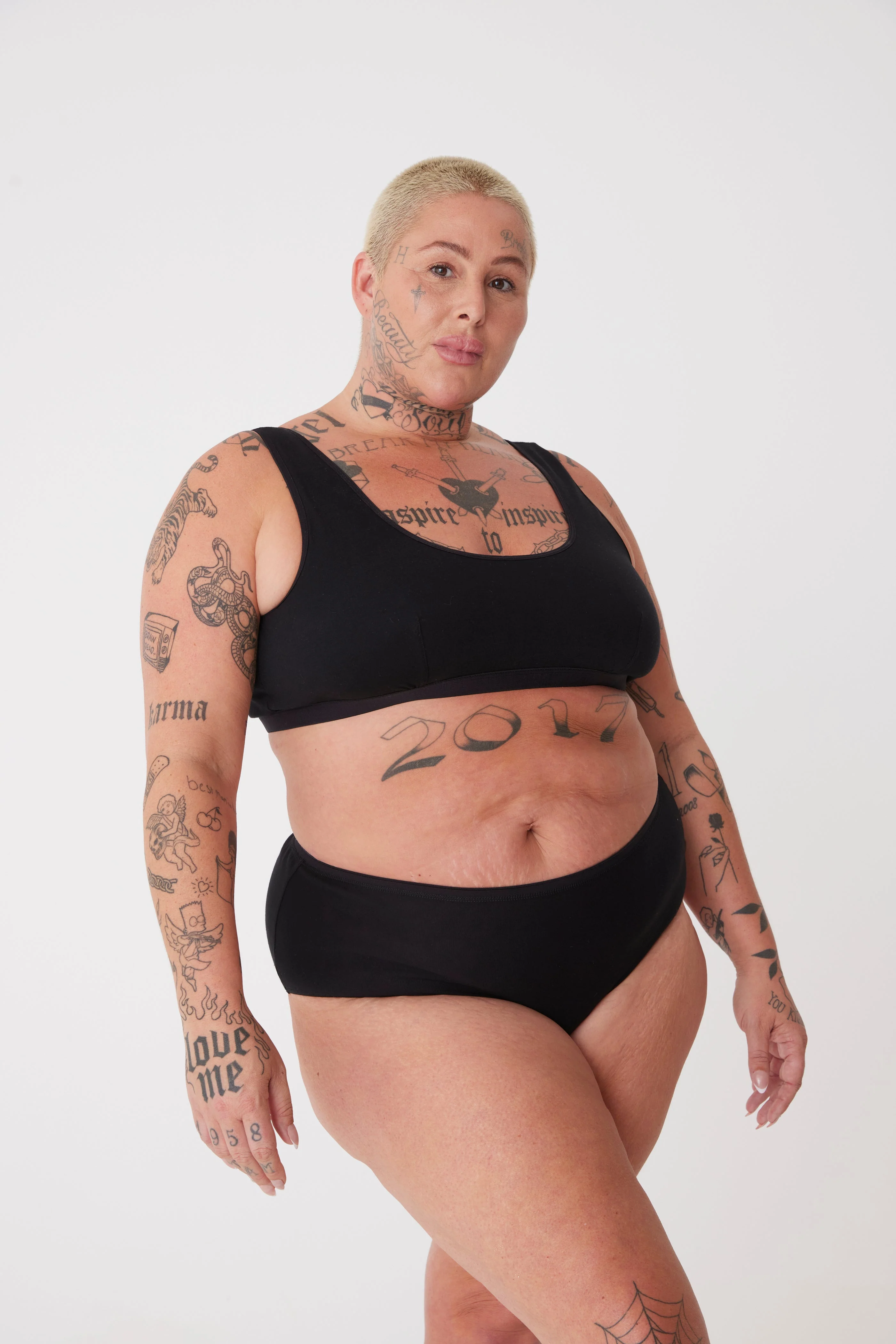 Women's High Rise Brief 2 Pack - Black - Image 2