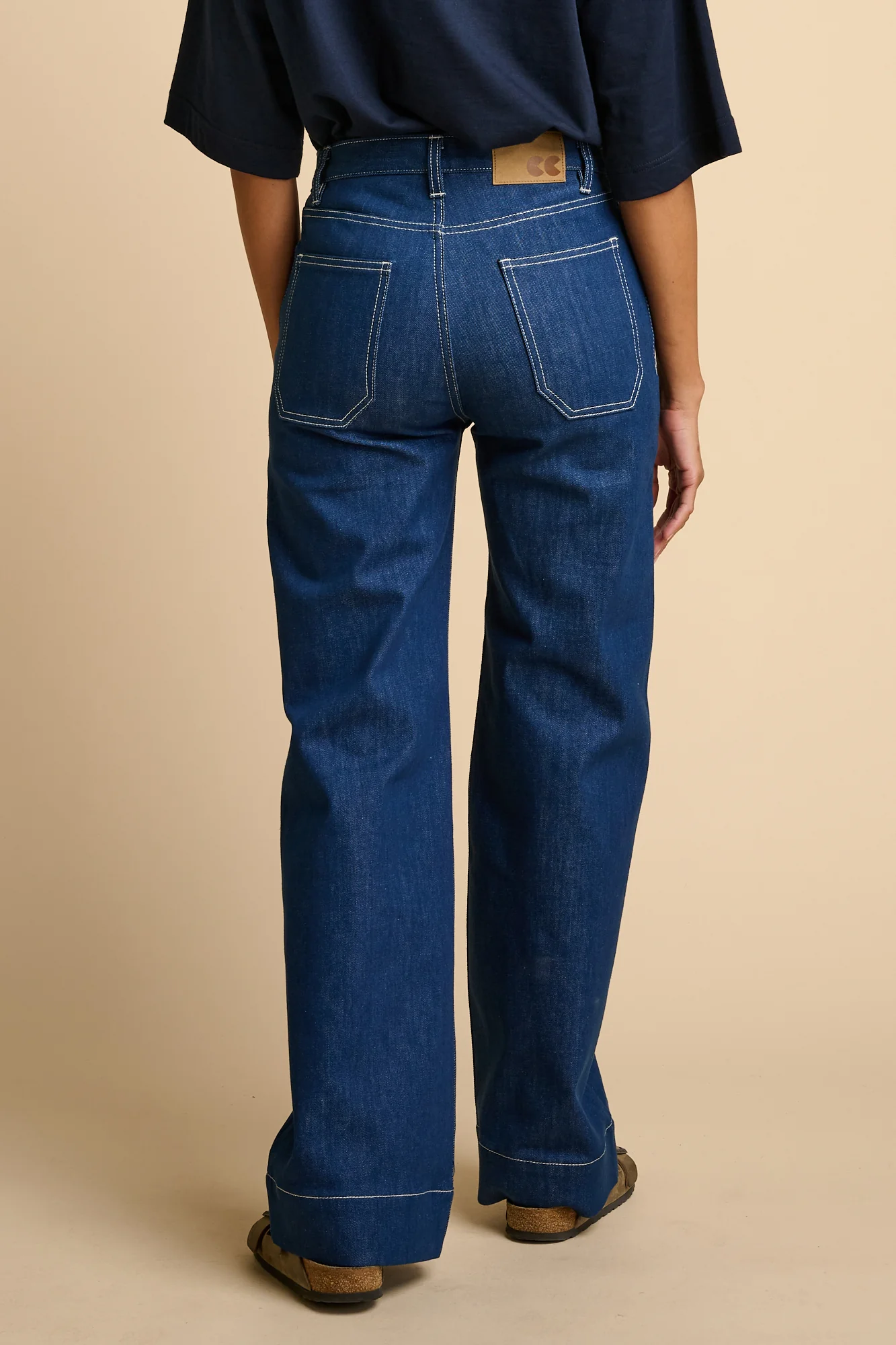 Womens High Rise Wide Leg Linda Jean - Blue - Image 2