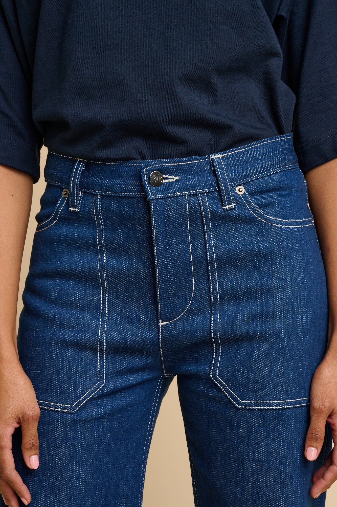 Womens High Rise Wide Leg Linda Jean - Blue - Image 3