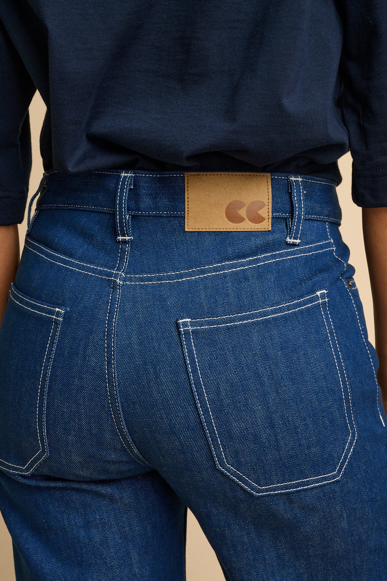 Womens High Rise Wide Leg Linda Jean - Blue - Image 4