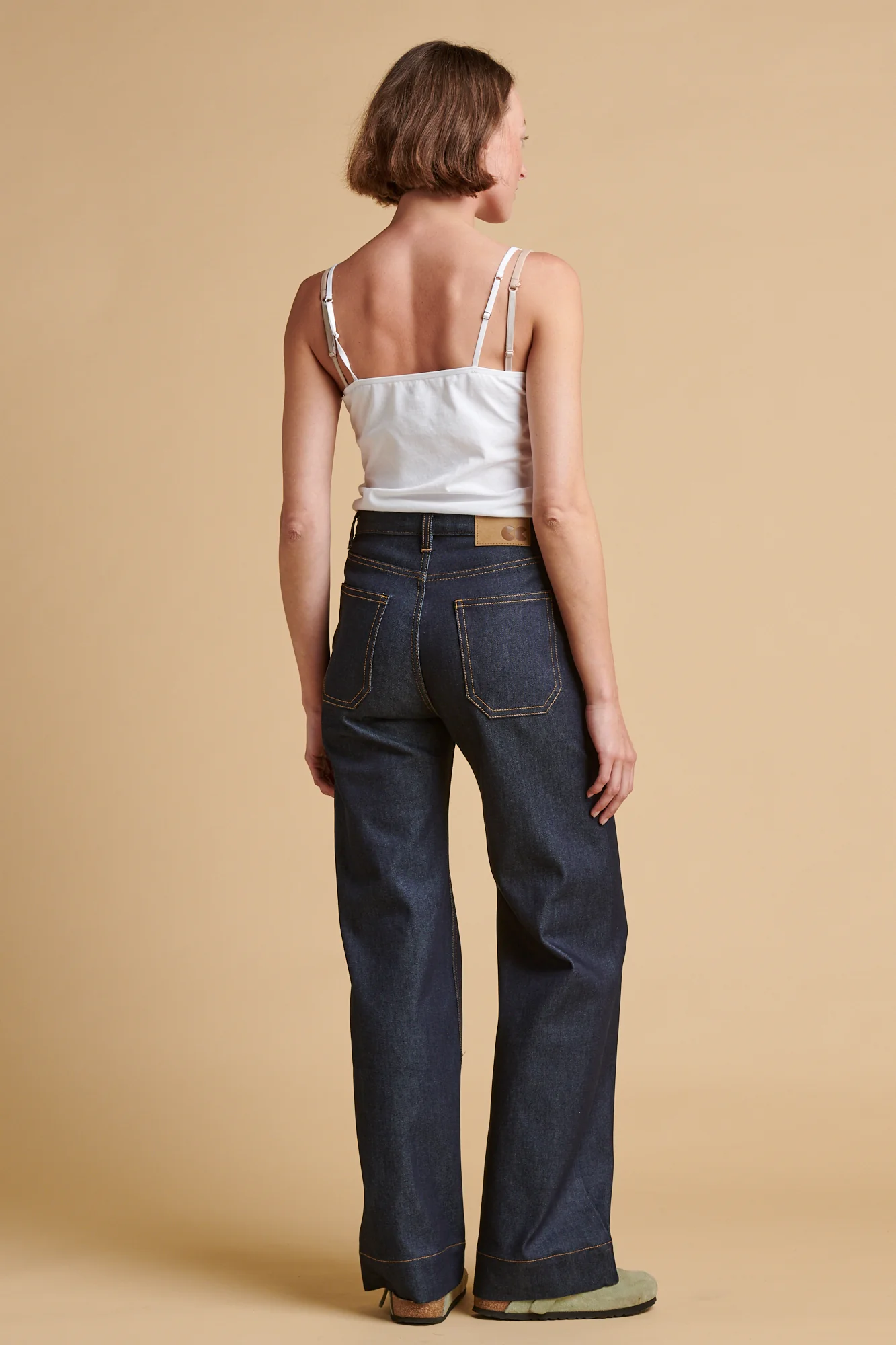 Womens High Rise Wide Leg Linda Jean - Indigo - Image 2