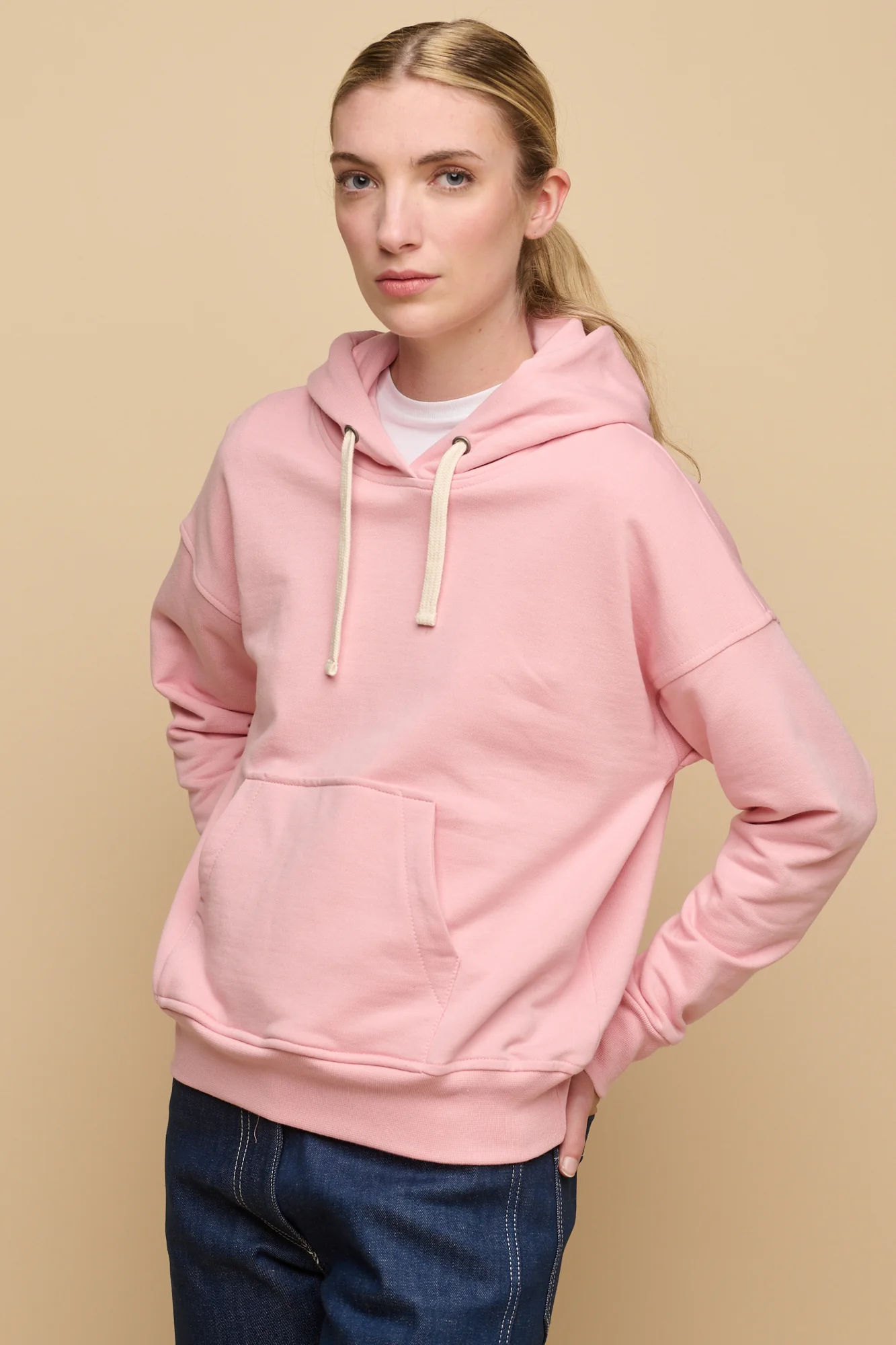 Women's Hooded Sweatshirt - Pale Pink - Image 2