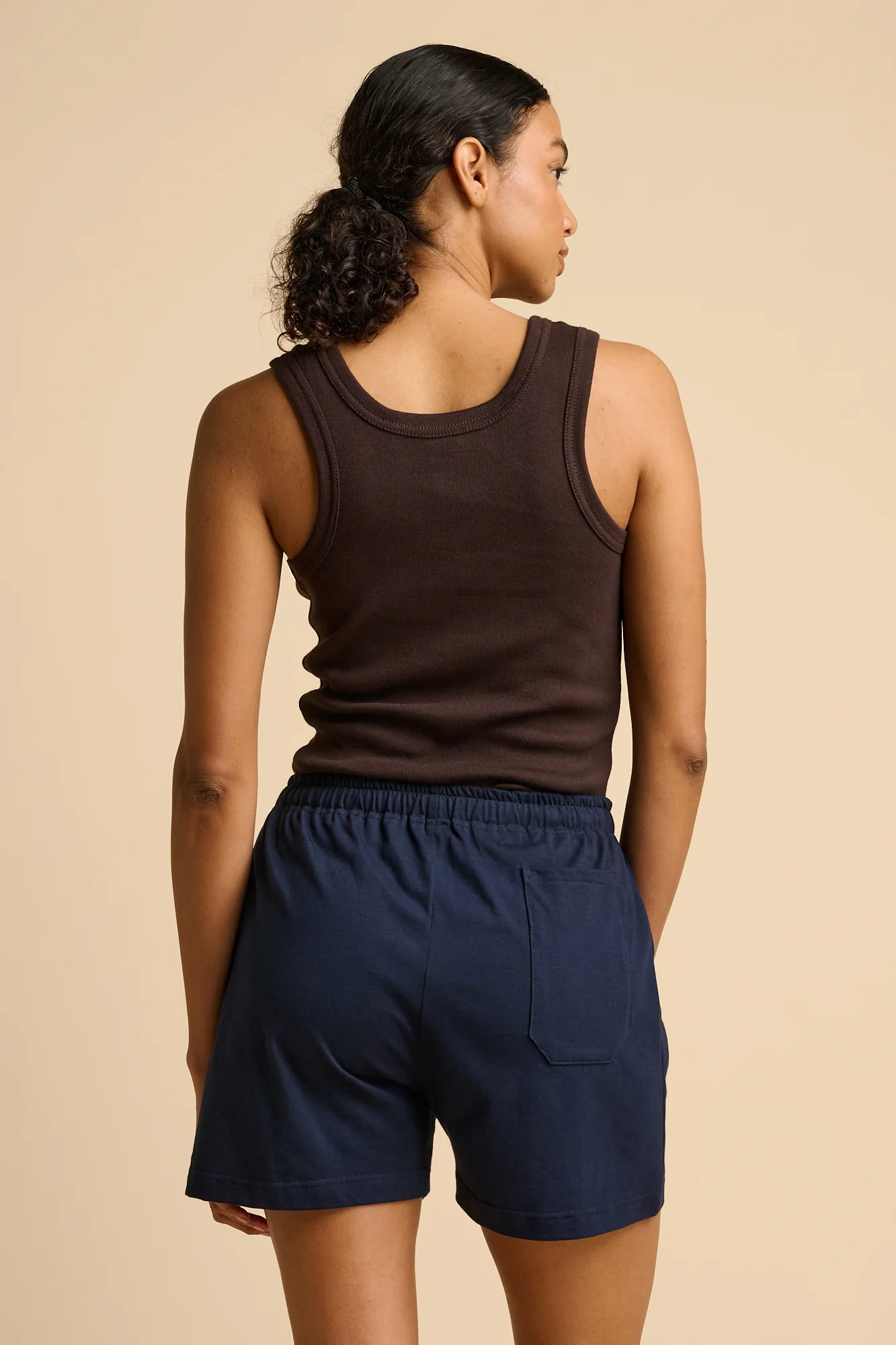Womens Jersey Shorts Plastic Free  - Navy - Image 2