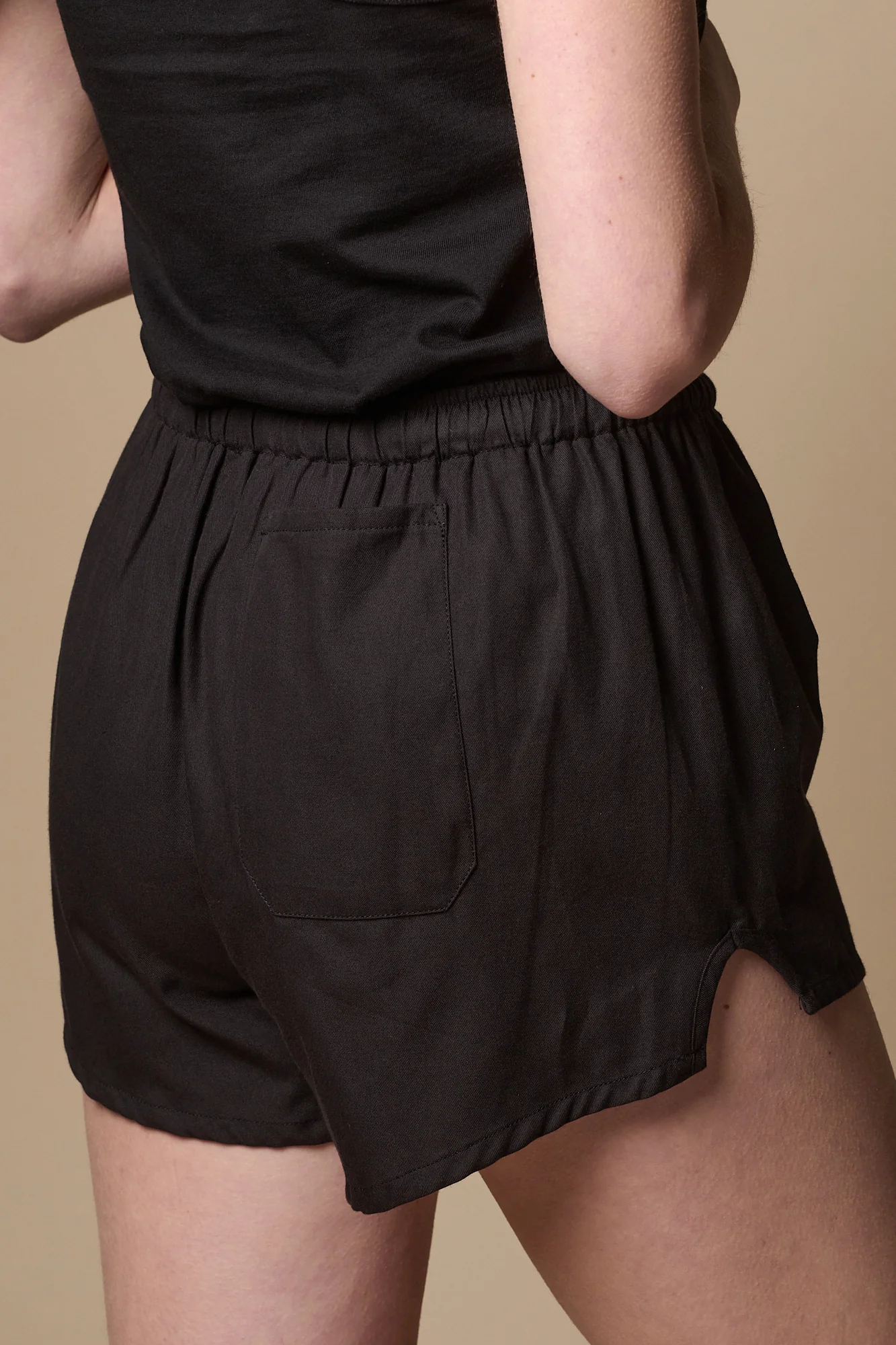 Women's Lightweight Sports Short Plastic Free - Black - Image 2