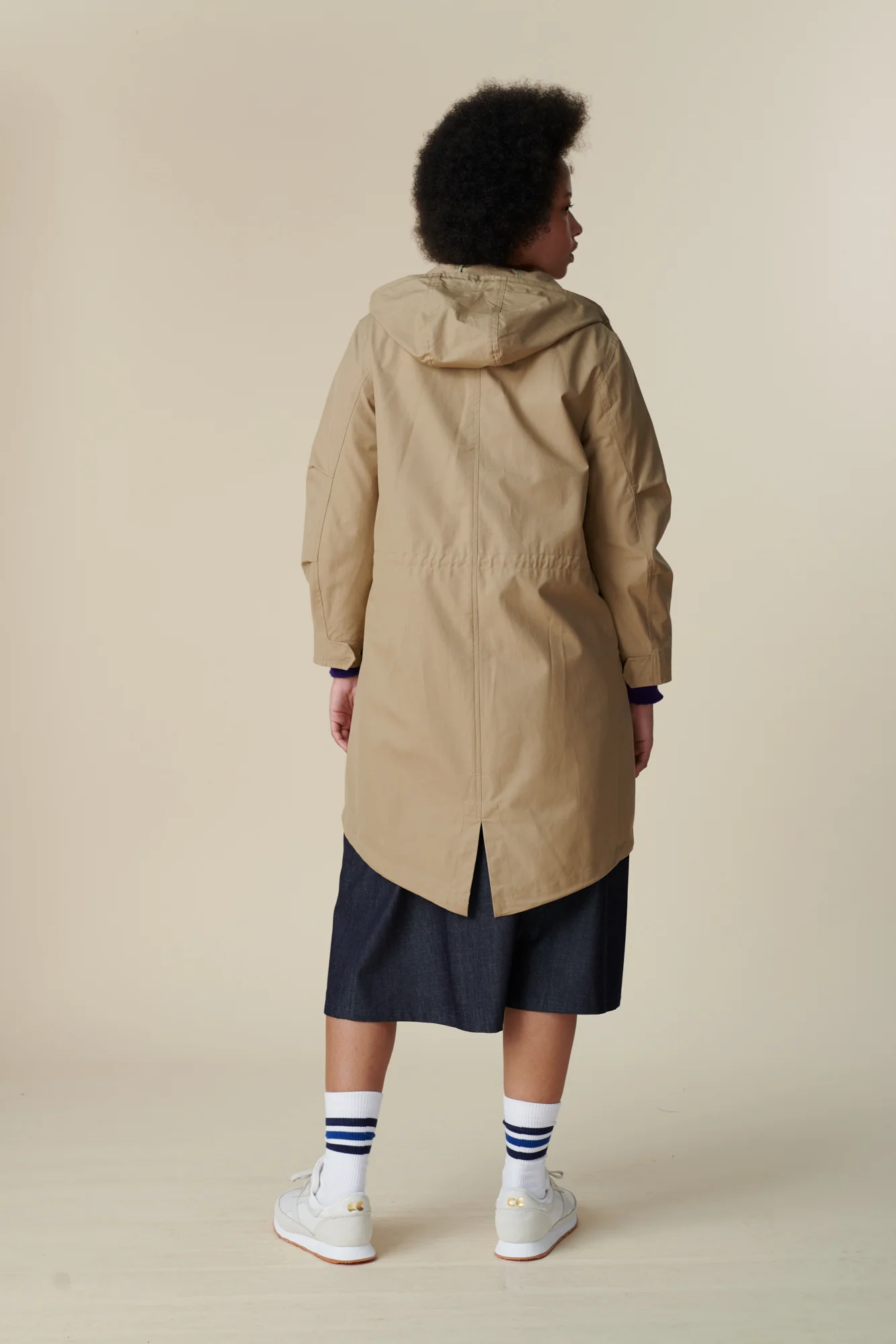 Women's Long Parka - Stone - Image 6