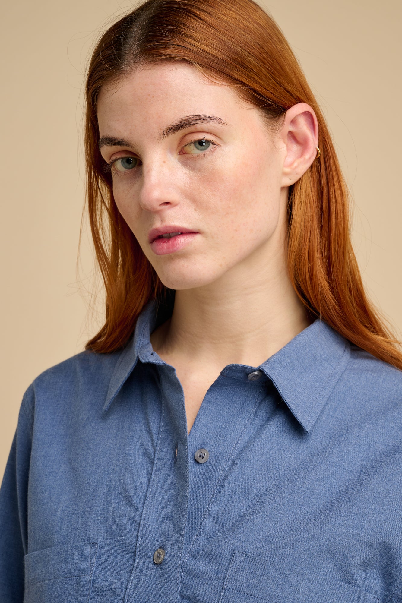 Womens Olivia Half Placket Ltweight Shirt - RAF - Image 6