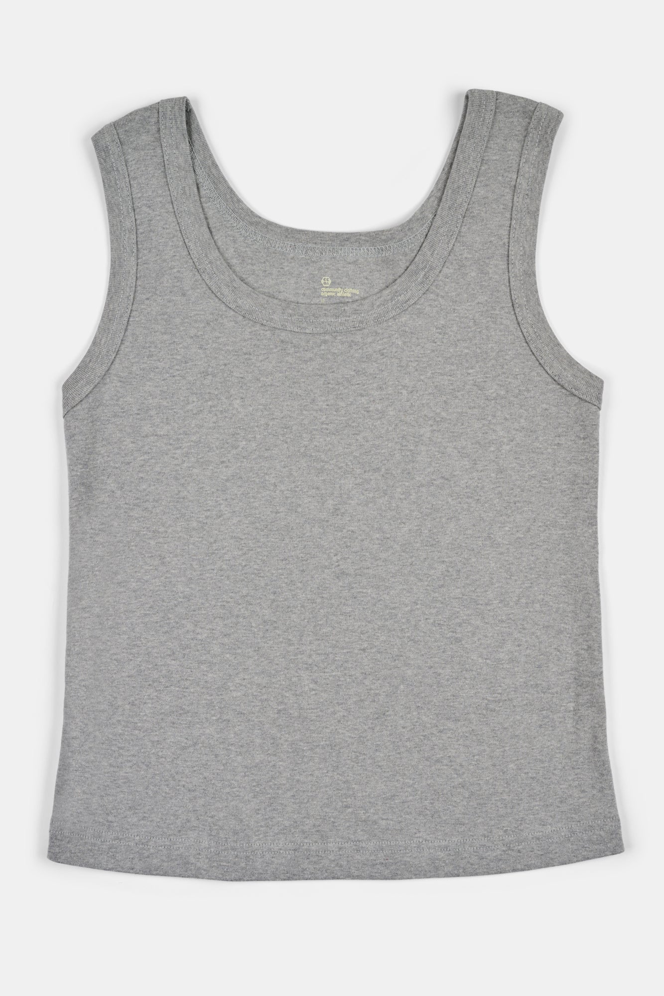 Womens Plastic Free Ribbed Vest - Grey Marl - Image 3