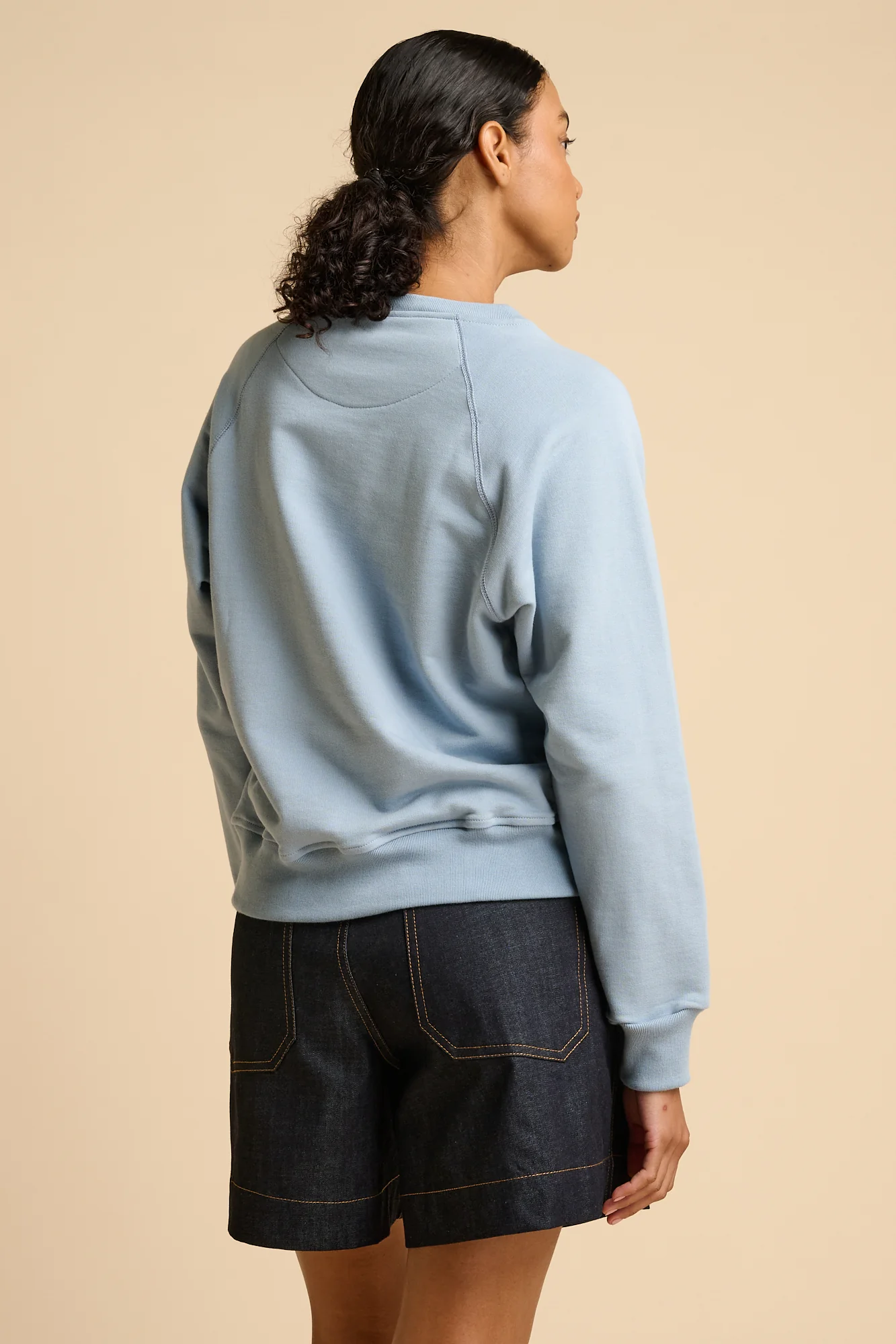 Women's Raglan Sweatshirt- Sky Blue - Image 3