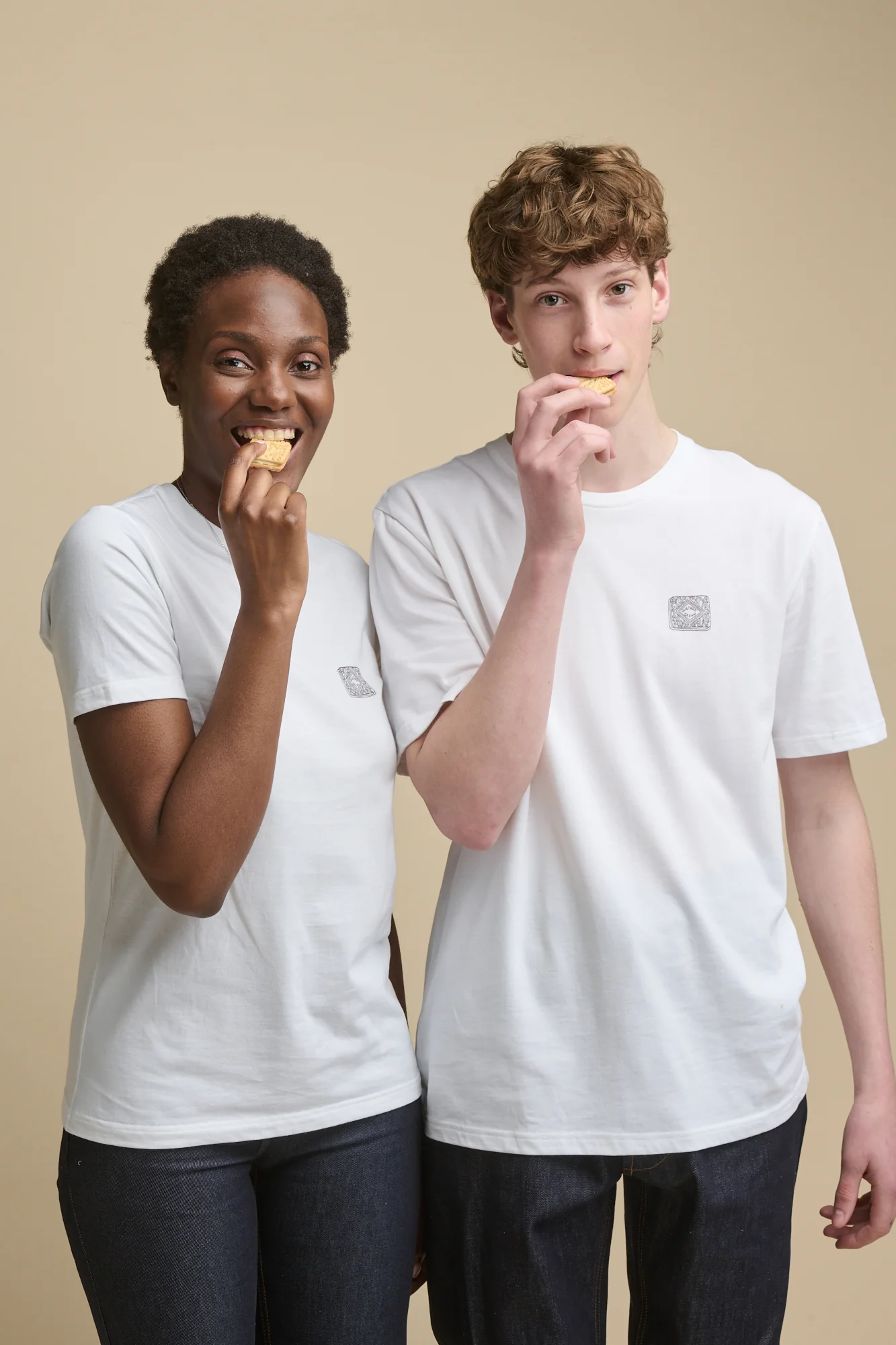 Women's Short Sleeve Graphic T Shirt - Custard Cream - Image 2