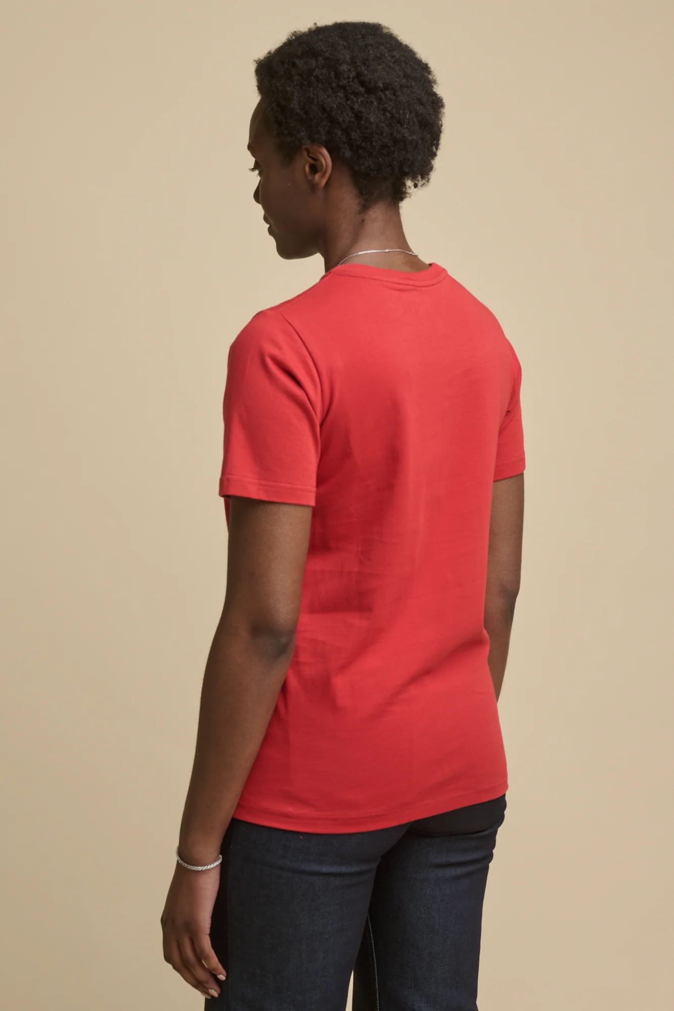 Women's Short Sleeve T Shirt - Crimson - Image 2