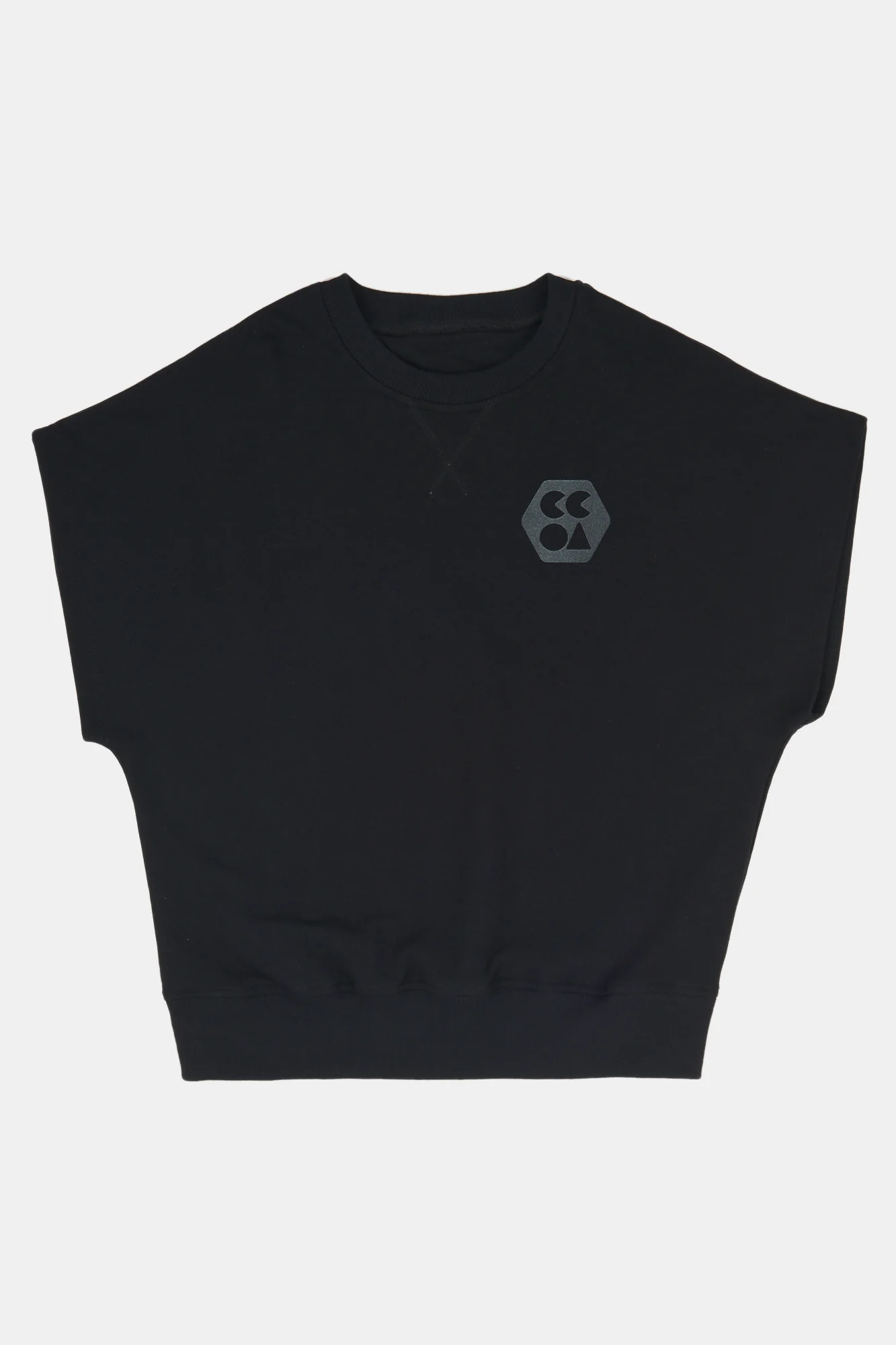 Women's Sleeveless Sweatshirt Plastic Free - Black - Image 4