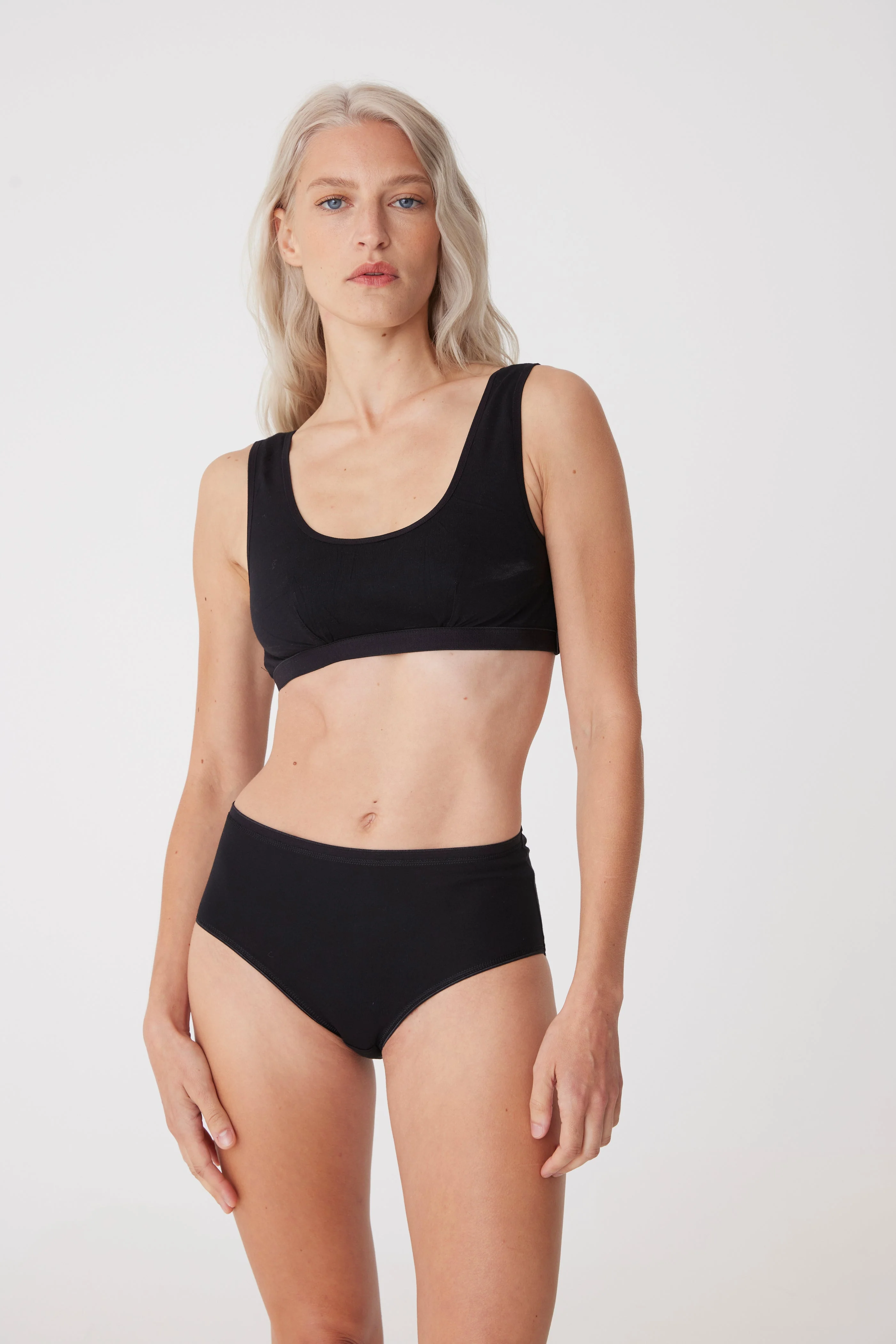 Women's Soft Jersey Bra - Black - Image 2