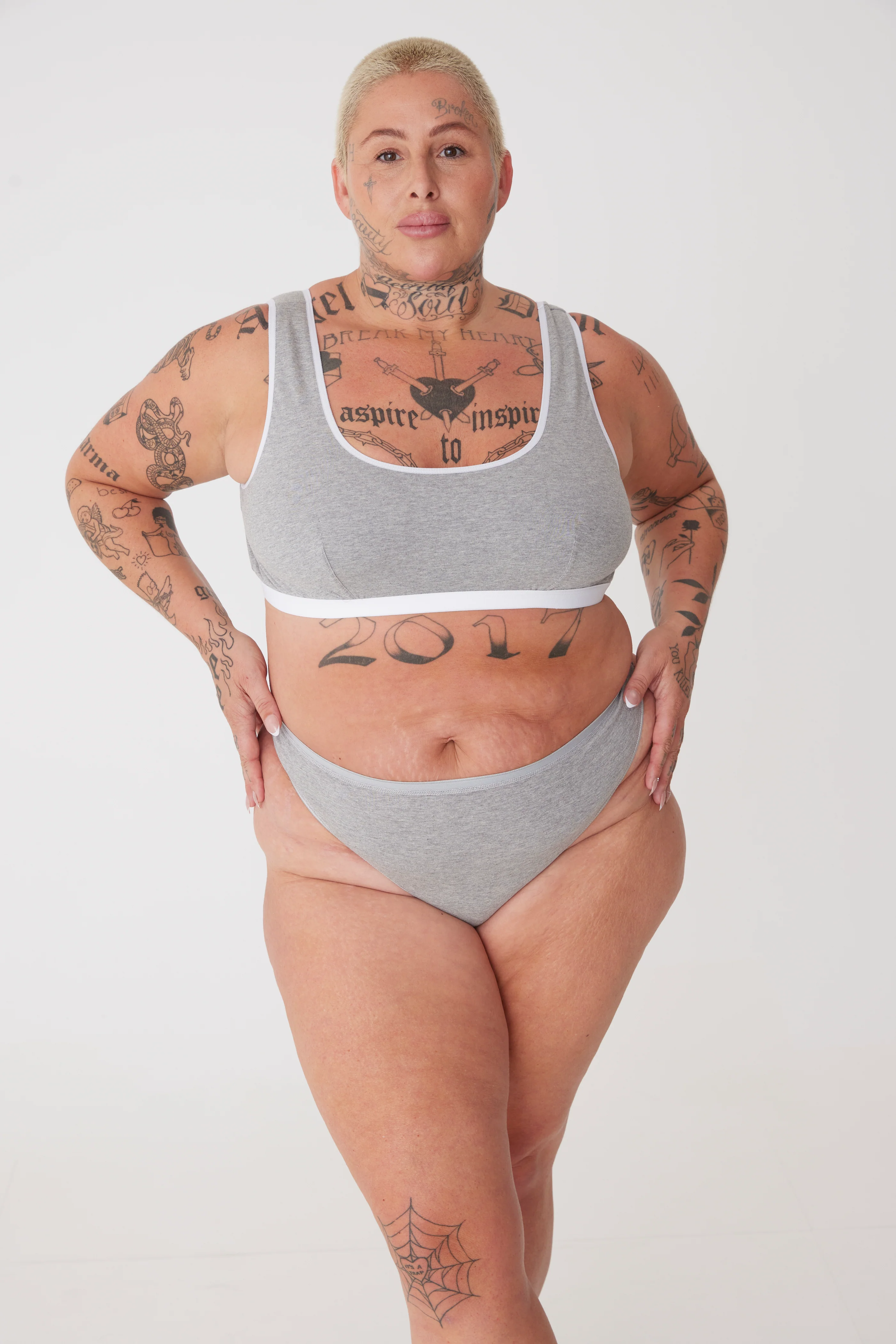 Women's Soft Jersey Bra - Grey Marl