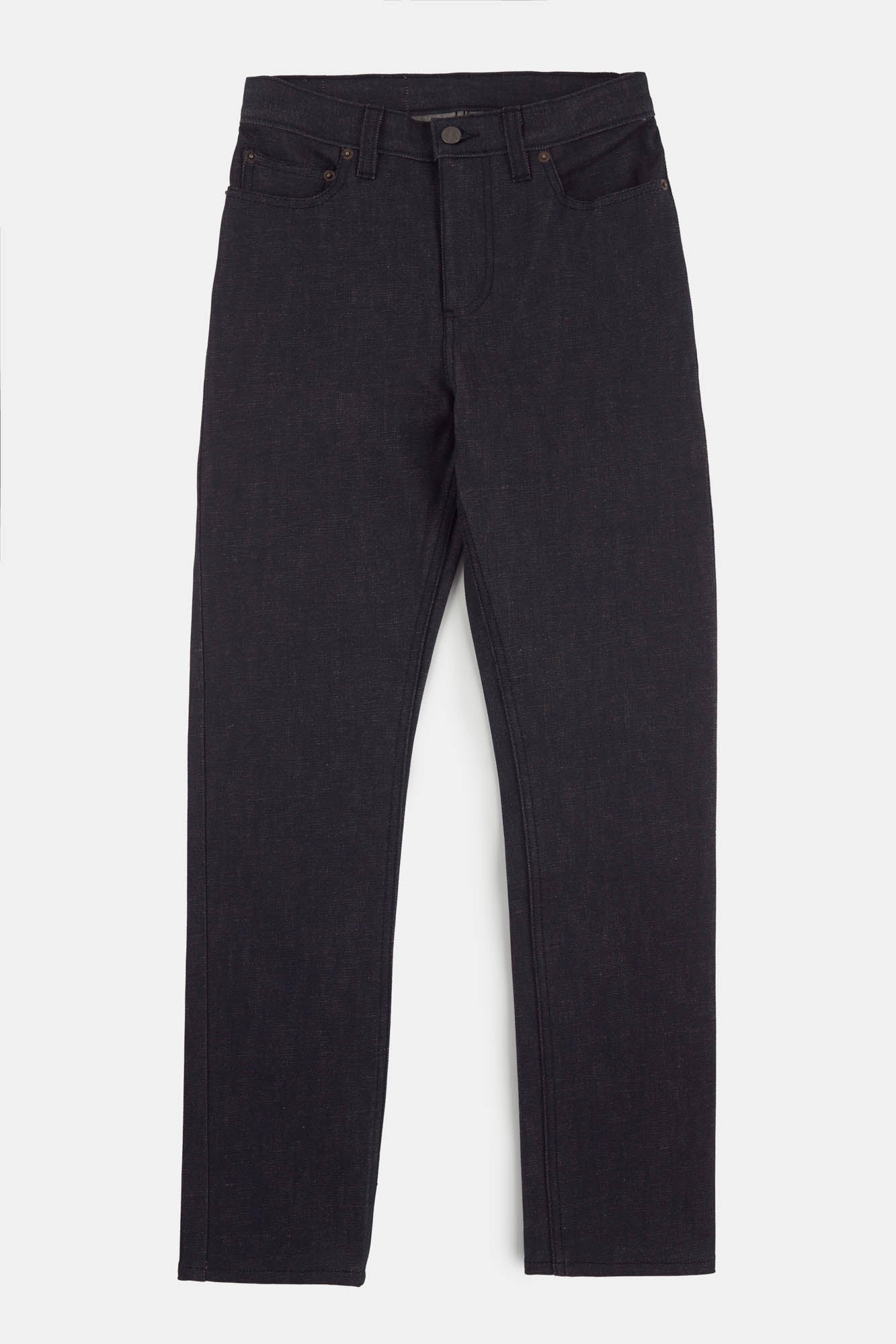 Women's Straight Leg High Rise Denim Jeans - Black - Image 5
