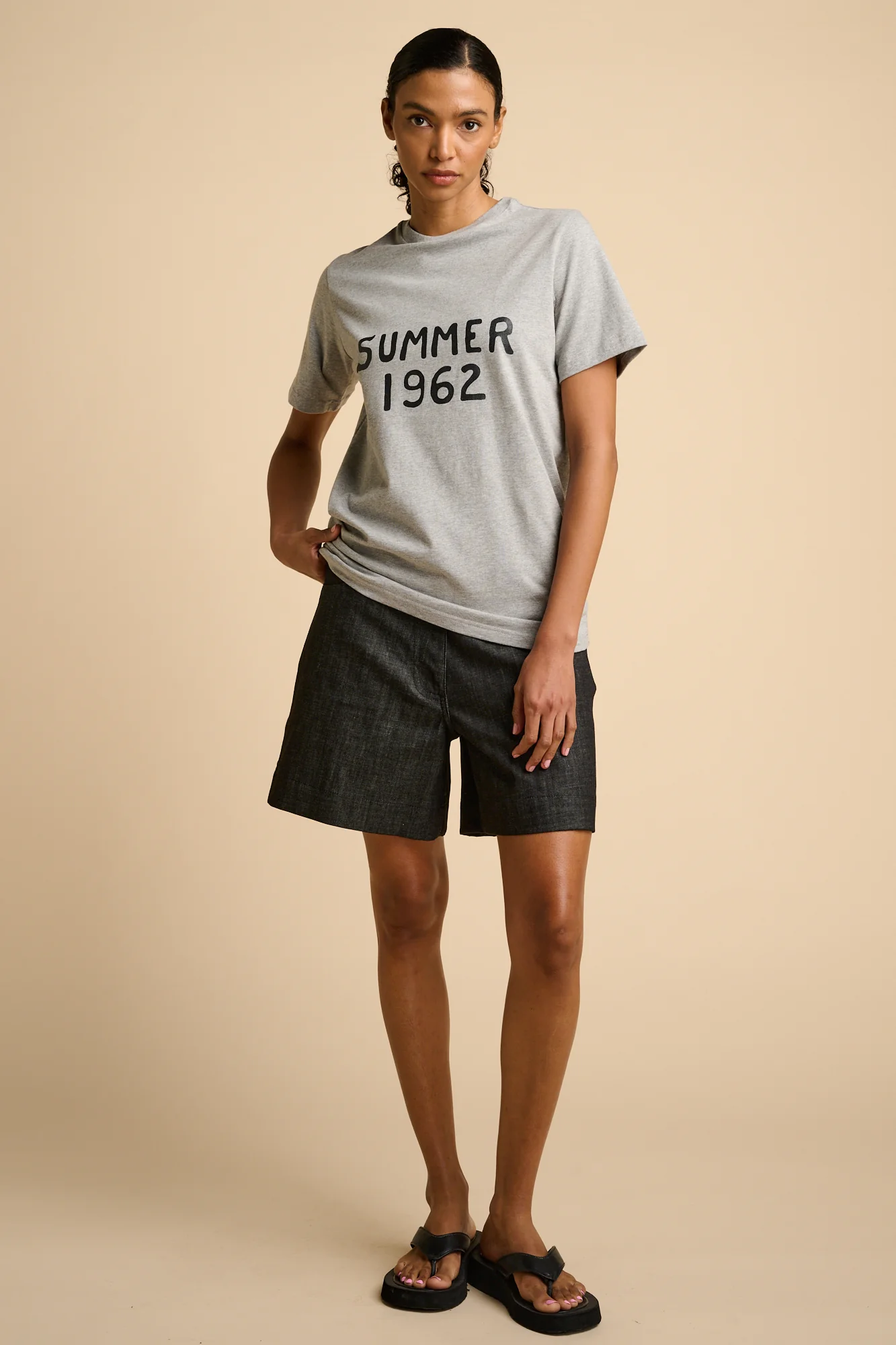 Work Jean Short - Black Denim - Image 3
