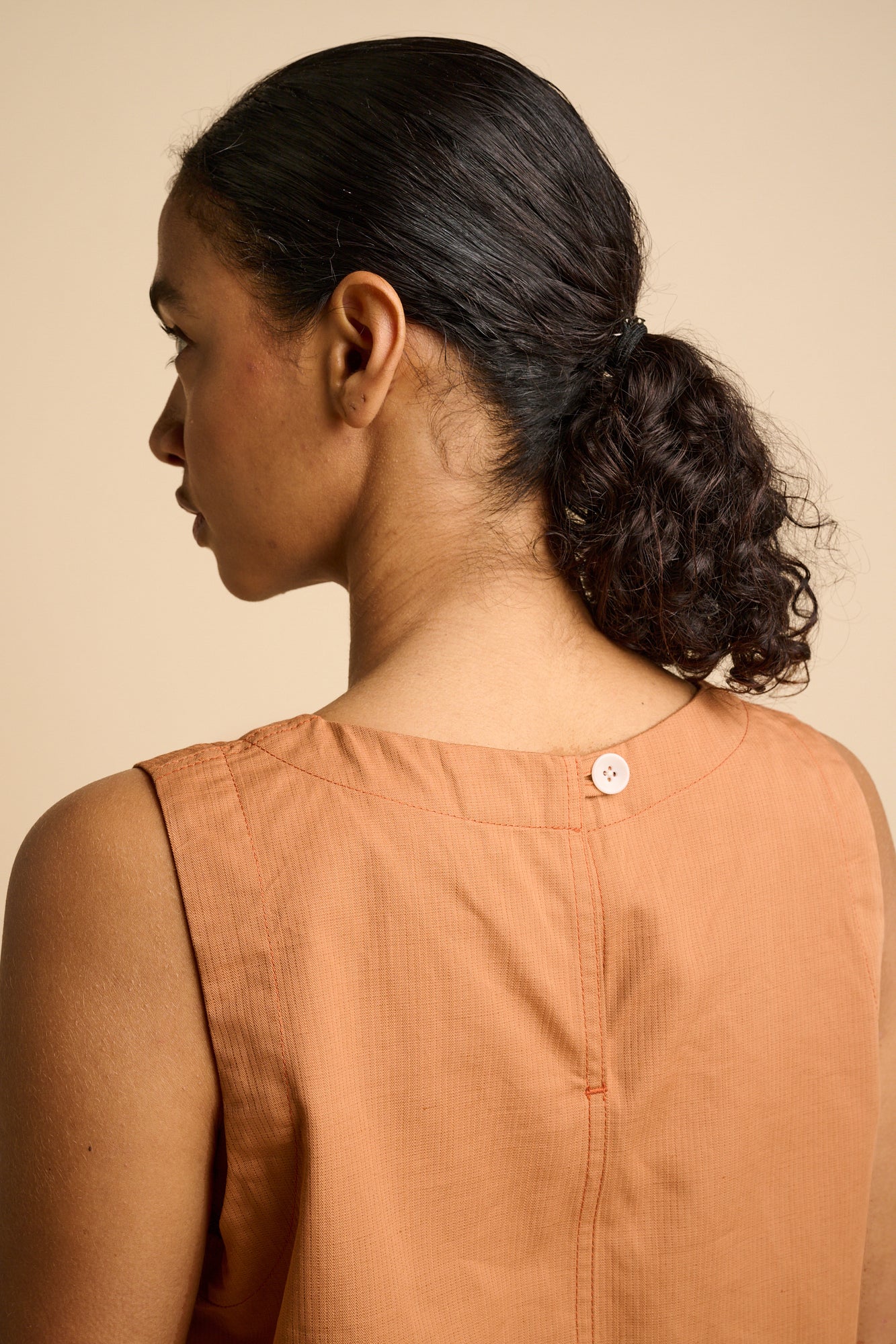 Sleeveless Top Cotton Hemp - Light Cinnamon - Image 2